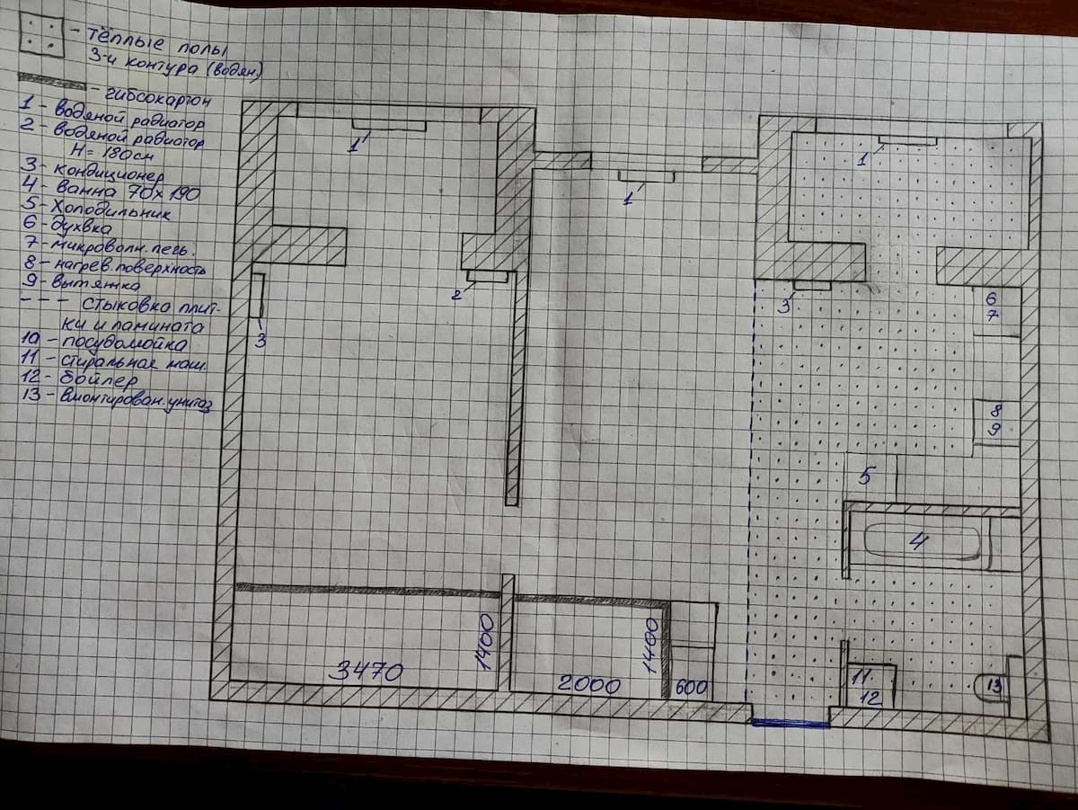 ЖК Гидропарк планировка двухкомнатной квартирі
