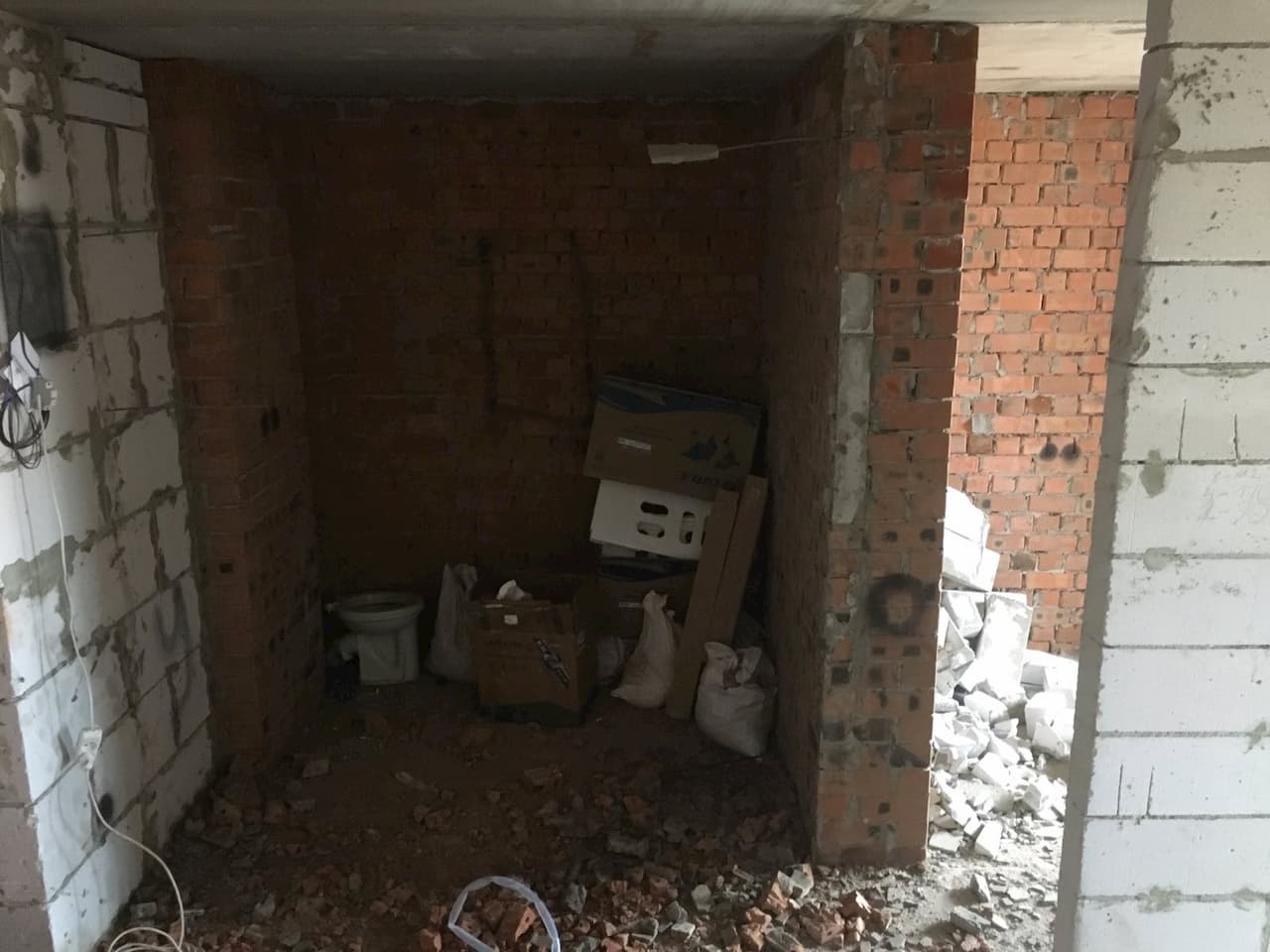 Планировка первого этажа после демонтажа