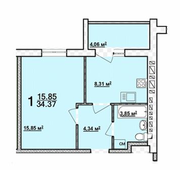 Планировки однокомнатных квартир ЖС-1